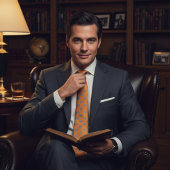 Symbol Club Pattern Golden Bell Krawatte