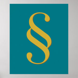 Symbol der Anwaltskanzlei "Wall Art" Poster