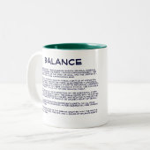 Symbol der Balancen-Tasse Zweifarbige Tasse (Vorderseite Links)