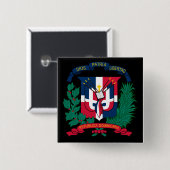 Symbol der Dominikanischen Republik Button (Vorne & Hinten)