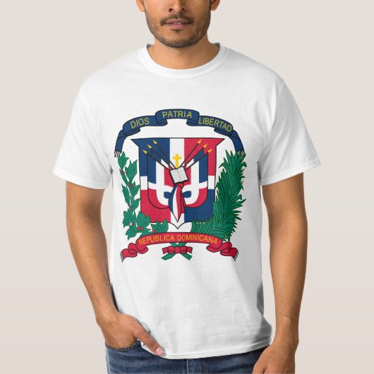 Symbol der Dominikanischen Republik T-Shirt (Vorderseite)