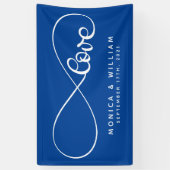 Symbol der ewigen Liebe | Name und Datum hinzufüge Banner (Vertikal)