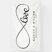 Symbol der ewigen Liebe | Name und Datum hinzufüge Banner (Vertikal)