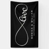 Symbol der ewigen Liebe | Name und Datum hinzufüge Banner (Vertikal)