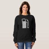 Symbol der Gaspumpe Niedrig-Kraftstoff-Symbol Dash Sweatshirt (Vorne ganz)