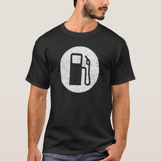 Symbol der Gaspumpe Niedrig-Kraftstoff-Symbol-Dash T-Shirt (Vorderseite)