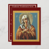 Symbol der Gebetskarte der Mutter Gottes Einladung (Vorne/Hinten)