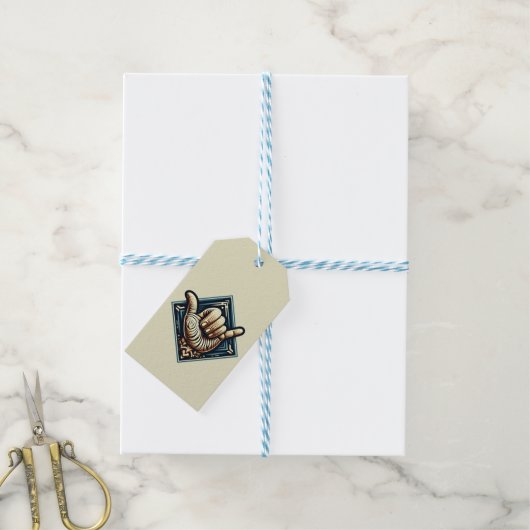 Symbol der Hand Geschenkanhänger (Mit Garn)