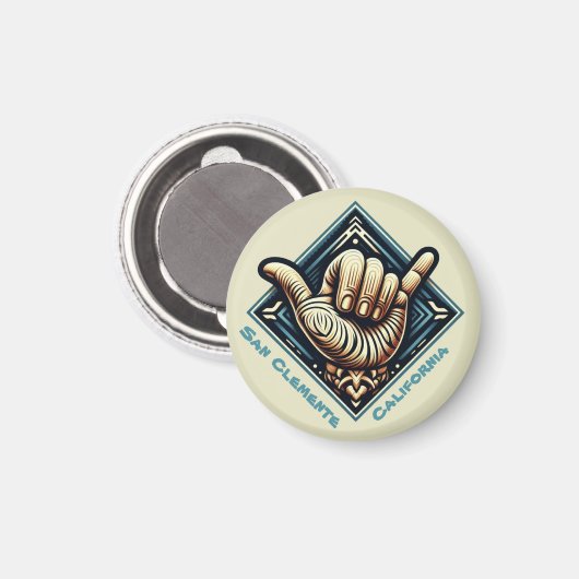 Symbol der Hand Magnet (Vorderseite/Rückseite)