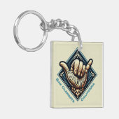 Symbol der Hand Schlüsselanhänger (Vorderseite links)