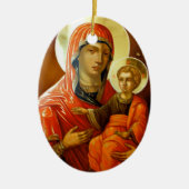 Symbol der Heiligen Maria mit dem Herrn Jesus Keramik Ornament (Vorne)
