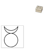 Symbol der hölzernen Briefmarke des Horngottes Gummistempel (Stempel)