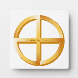 Symbol der indigenen Spiritualität Fotoplatte