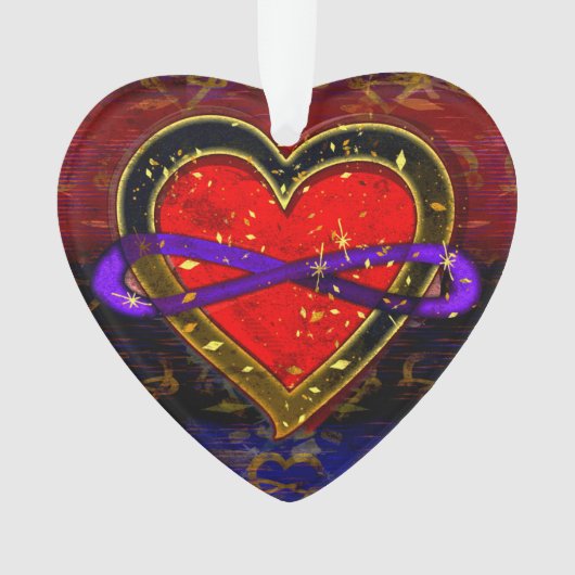 Symbol der künstlerischen Unendlichkeit des Herzen Ornament (Vorderseite)