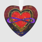 Symbol der künstlerischen Unendlichkeit des Herzen Ornament (Rückseite)