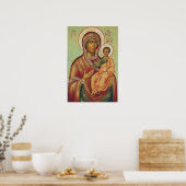 Symbol der Mutter Gottes Hodigitria Poster (Küche)