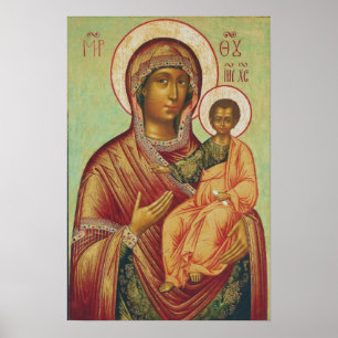 Symbol der Mutter Gottes Hodigitria Poster