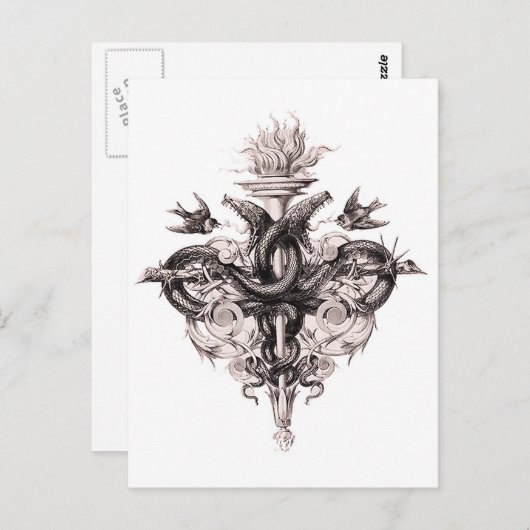 Symbol der Postkarte (Vorne/Hinten)