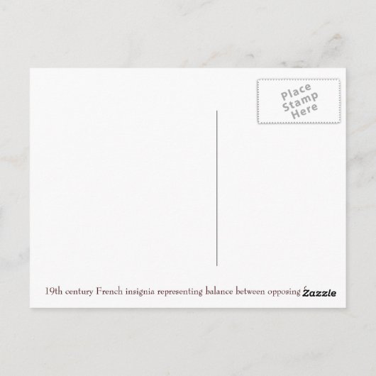 Symbol der Postkarte (Rückseite)