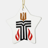 Symbol der presbyterianischen Religion Keramikornament (Links)