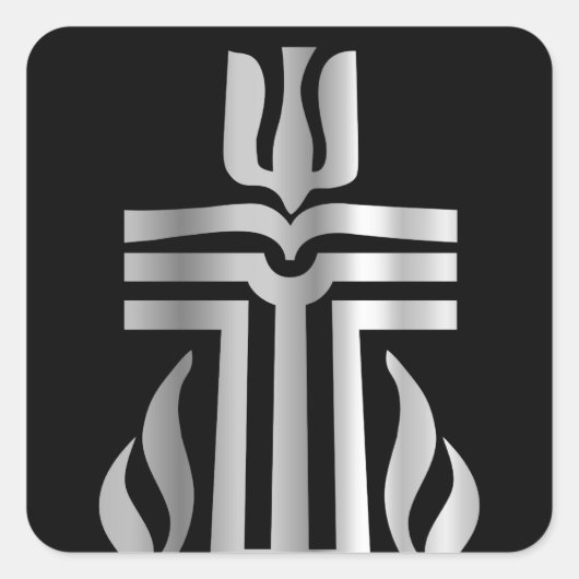 Symbol der Presbyterianischen Religion Quadratischer Aufkleber (Vorderseite)