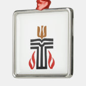 Symbol der presbyterianischen Religion Silbernes Ornament (Links)