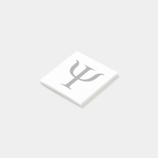 Symbol der Psychologie nach dem Auslesen Post-it Klebezettel