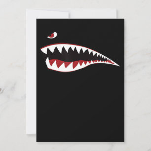 Symbol der "Shark Mouth Art" - Geschenk für den Ob Feiertagskarte