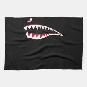 Symbol der "Shark Mouth Art" - Geschenk für den Ob Geschirrtuch