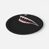 Symbol der "Shark Mouth Art" - Geschenk für den Ob Pappteller (Schrägansicht)