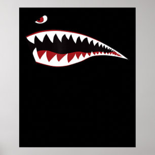 Symbol der "Shark Mouth Art" - Geschenk für den Ob Poster