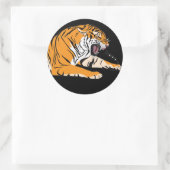 Symbol der Stärke des Tigers Runder Aufkleber (Tasche)