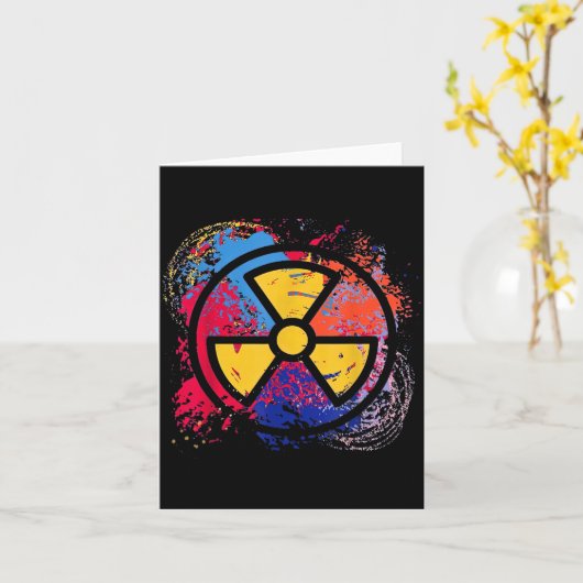 Symbol der Strahlenmedizin Bunt Radiologie Karte (Gelbe Blume)