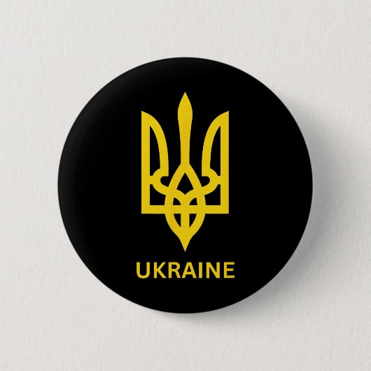 Symbol der ukrainischen Armee Trident Mitte Ukrain Button (Vorderseite)