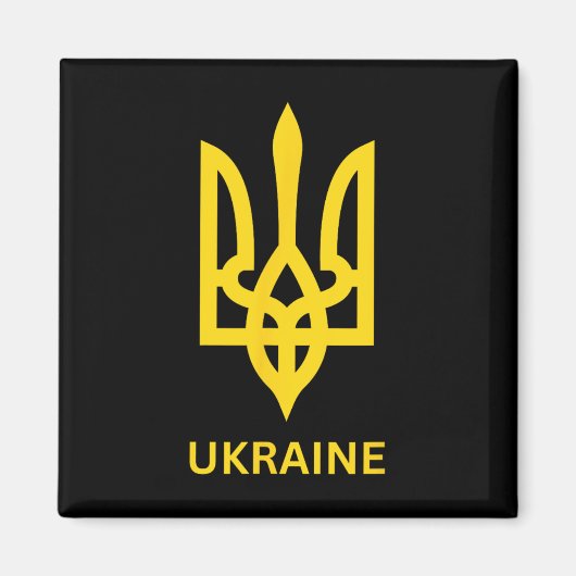 Symbol der ukrainischen Armee Trident Mitte Ukrain Magnet (Vorne)