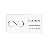 Symbol der Unendlichkeit Adressaufkleber (Vorne)