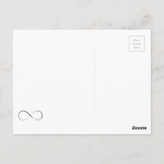 Symbol der Unendlichkeit Postkarte (Rückseite)
