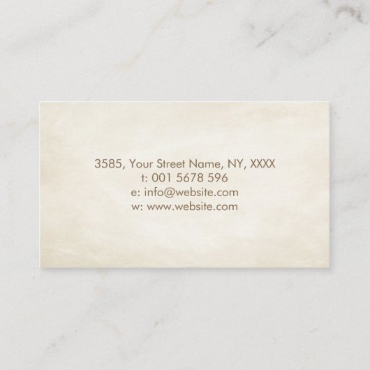 Symbol der Unendlichkeit - Zweig der Baumstruktur Visitenkarte (Rückseite)