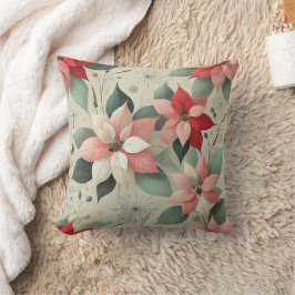 Symbol der Weihnachtsfeier Poinsettia Blume Sofa K Kissen