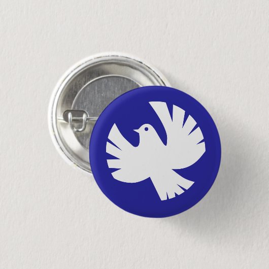 Symbol der weißen Friedenstruppe Button (Vorne & Hinten)