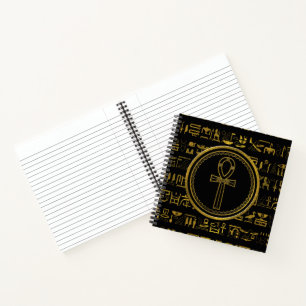 Symbol des ägyptischen Ankh-Kreuzes Notizbuch