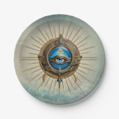 Symbol des ägyptischen Sehens, Pappteller (Vorderseite)