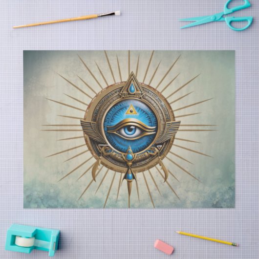 Symbol des ägyptischen Sehens, Seidenpapier (Basteln)