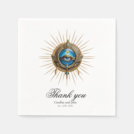 Symbol des ägyptischen Sehens, Serviette (Vorderseite)