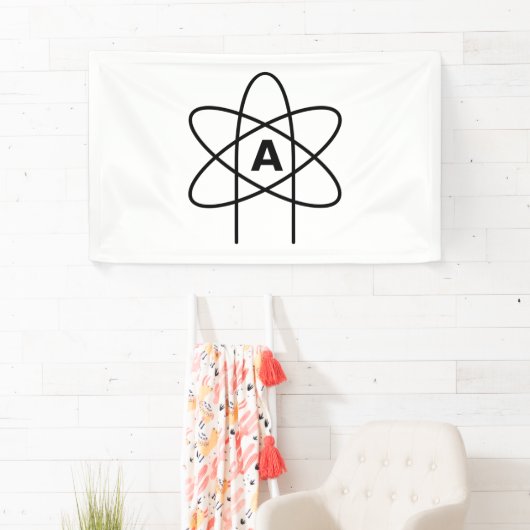 Symbol des Atheismus (Atom Emblem) Banner (Insitu)