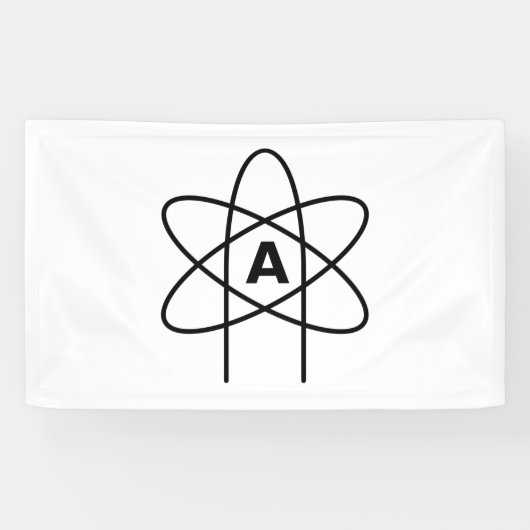 Symbol des Atheismus (Atom Emblem) Banner (Horizontal)