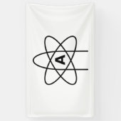 Symbol des Atheismus (Atom Emblem) Banner (Vertikal)