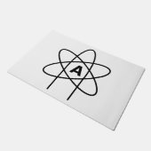 Symbol des Atheismus (Atom Emblem) Fußmatte (Schrägansicht)