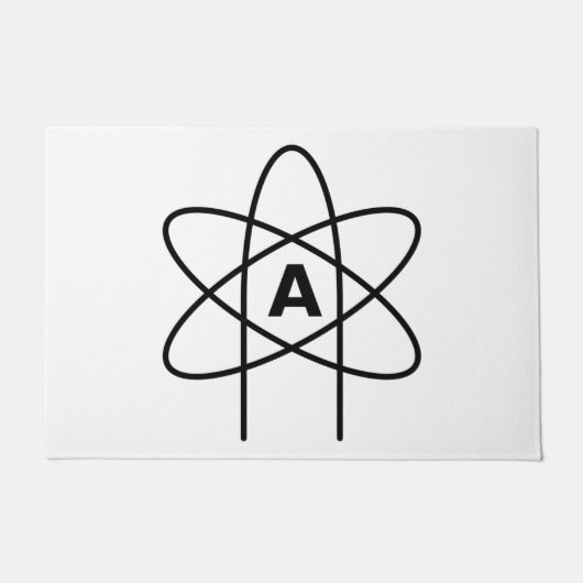 Symbol des Atheismus (Atom Emblem) Fußmatte (Vorderseite)