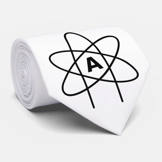 Symbol des Atheismus (Atom Emblem) Krawatte (Gerollt)